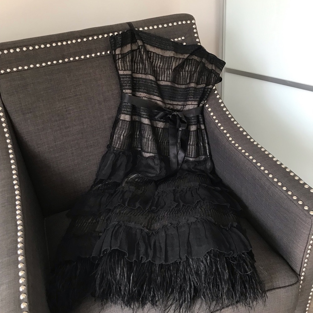 BCBG Feather Party Dress